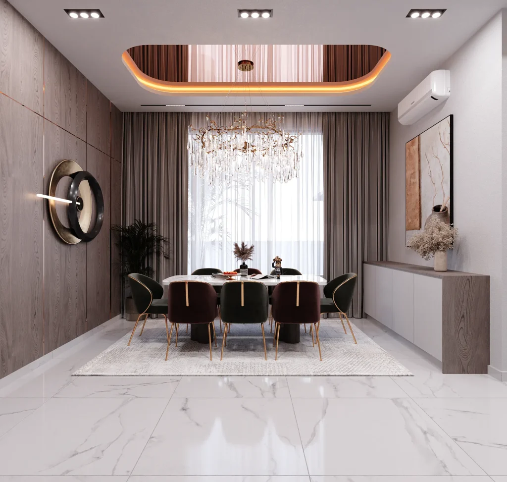 Luxury dining area at Veronica CourtsAsokoro 6-bedroom duplex