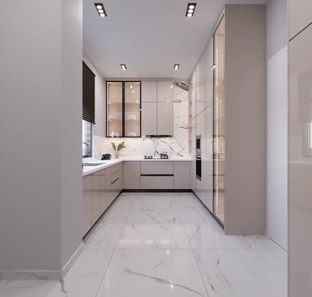 Veronica Courts Abuja modern fitted kitchen with island and premium appliances