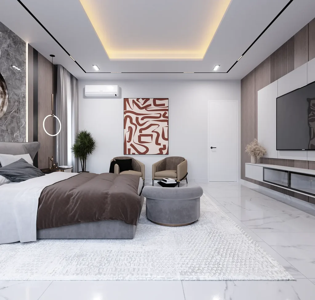 Spacious master bedroom at Veronica Courts 6-bed detached duplex Abuja